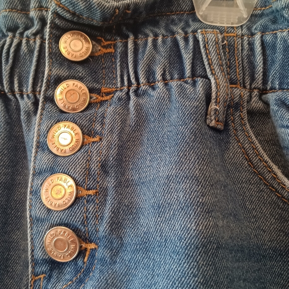 Wild Fable denim paper bag shorts high rise button fly - Medium - Picture 2 of 7